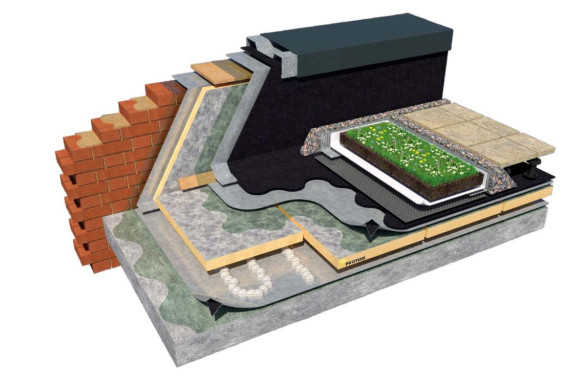 Warm Green Roof Detail