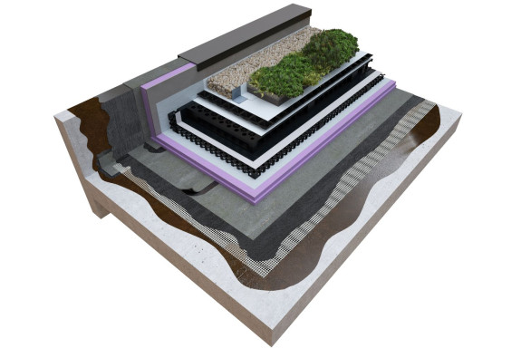 Hot Melt Blue Roof Build Up